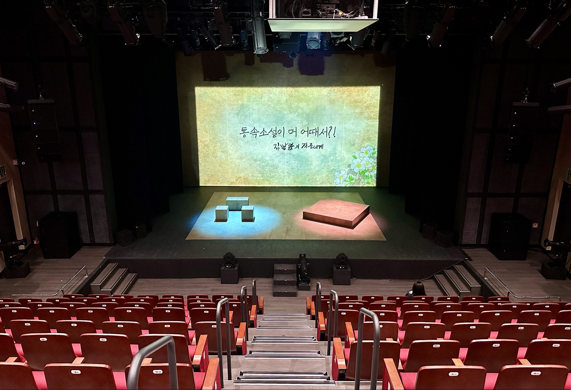 Watch a small theater play with an actor and walk around Daehak-ro